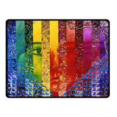 Conundrum I, Abstract Rainbow Woman Goddess  Fleece Blanket (small) by DianeClancy