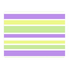Yellow Purple Green Stripes Double Sided Flano Blanket (mini)  by BrightVibesDesign