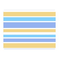 Blue Yellow Stripes Double Sided Flano Blanket (mini)  by BrightVibesDesign