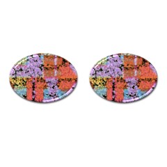 Paint Texture                                     			cufflinks (oval) by LalyLauraFLM