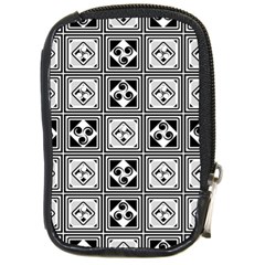 Black And White Compact Camera Cases by FunkyPatterns