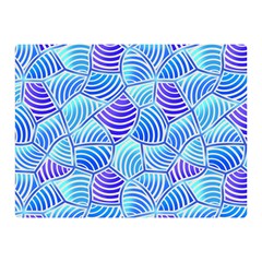 Blue And Purple Glowing Double Sided Flano Blanket (mini)  by FunkyPatterns