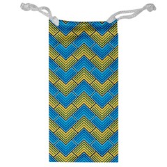 Blue And Yellow Jewelry Bags by FunkyPatterns