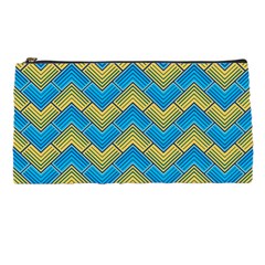 Blue And Yellow Pencil Cases by FunkyPatterns