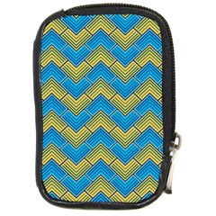 Blue And Yellow Compact Camera Cases by FunkyPatterns