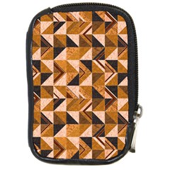 Brown Tiles Compact Camera Cases by FunkyPatterns