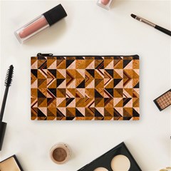 Brown Tiles Cosmetic Bag (small)  by FunkyPatterns