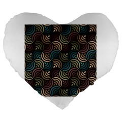 Glowing Abstract Large 19  Premium Heart Shape Cushions by FunkyPatterns