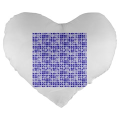 Pastel Purple Large 19  Premium Flano Heart Shape Cushions by FunkyPatterns
