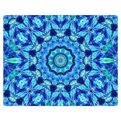 Blue Sea Jewel Mandala Double Sided Flano Blanket (medium) by Zandiepants