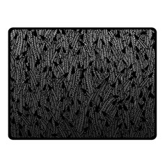Grey Ombre Feather Pattern, Black, Fleece Blanket (small) by Zandiepants