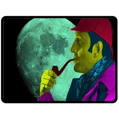 Sherlock Holmes Fleece Blanket (large)  by icarusismartdesigns