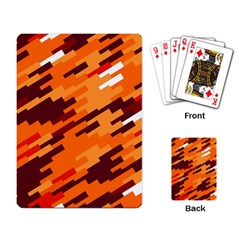 Brown Orange Shapes                                                    			playing Cards Single Design by LalyLauraFLM