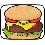 Cheeseburger Double Sided Fleece Blanket (Mini)  35 x27  Blanket Back