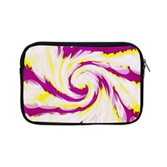 Tie Dye Pink Yellow Abstract Swirl Apple Ipad Mini Zipper Cases by BrightVibesDesign