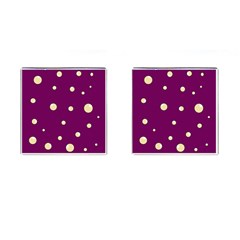 Purple And Yellow Bubbles Cufflinks (square) by Valentinaart