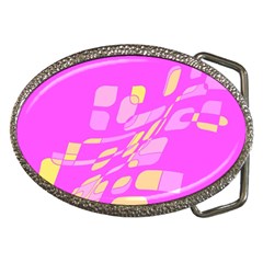 Pink Abstraction Belt Buckles by Valentinaart