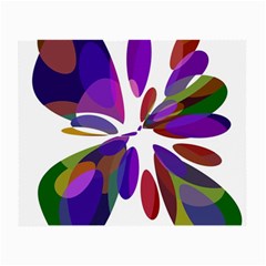 Colorful Abstract Flower Small Glasses Cloth (2-side) by Valentinaart