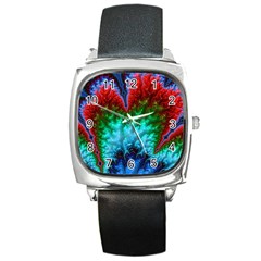 Amazing Special Fractal 25b Square Metal Watch by Fractalworld