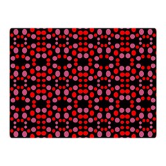 Dots Pattern Red Double Sided Flano Blanket (mini)  by BrightVibesDesign