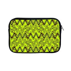 Yellow Wavey Squiggles Apple Ipad Mini Zipper Cases by BrightVibesDesign