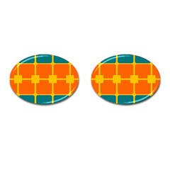 Squares And Rectangles                                                                                                			cufflinks (oval) by LalyLauraFLM
