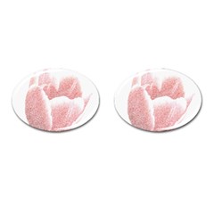 Tulip Red Pencil Drawing Art Cufflinks (oval) by picsaspassion
