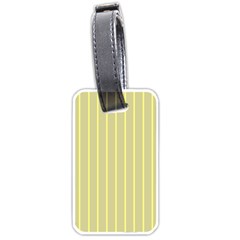 Summer Sand Color Yellow Stripes Pattern Luggage Tags (one Side)  by picsaspassion