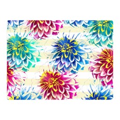Colorful Dahlias Double Sided Flano Blanket (mini)  by DanaeStudio
