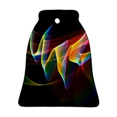 Northern Lights, Abstract Rainbow Aurora Ornament (bell)  by DianeClancy