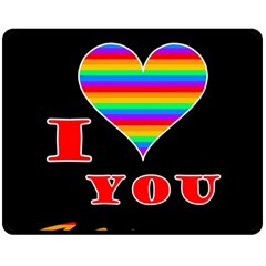 I Love You Fleece Blanket (medium)  by Valentinaart