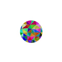 Triangles, Colorful Watercolor Art  Painting 1  Mini Magnets by picsaspassion