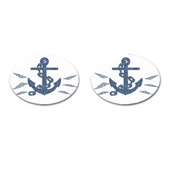 Anchor Pencil Drawing Art Cufflinks (oval) by picsaspassion