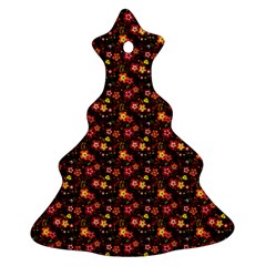Exotic Colorful Flower Pattern Christmas Tree Ornament (2 Sides) by Brittlevirginclothing