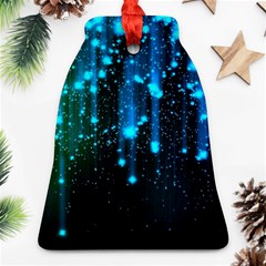 Abstract Stars Falling Ornament (bell)  by Brittlevirginclothing