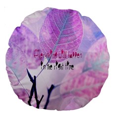 Magic Leaves Large 18  Premium Round Cushions by Brittlevirginclothing