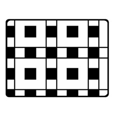 Black And White Pattern Double Sided Fleece Blanket (small)  by Amaryn4rt