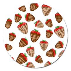 Chocolate Strawberries  Magnet 5  (round) by Valentinaart