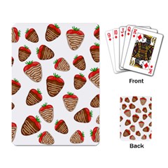 Chocolate Strawberries  Playing Card by Valentinaart