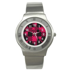 Cube Square Block Shape Creative Stainless Steel Watch by Amaryn4rt
