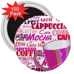 Coffee Cup Lettering Coffee Cup 3  Magnets (100 pack) Front