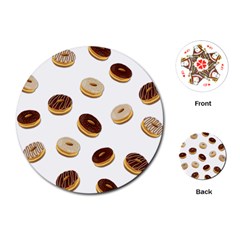 Donuts Pattern Playing Cards (round)  by Valentinaart