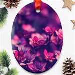 Blurry flowers Ornament (Oval) Front