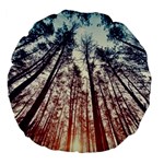 up view forest Large 18  Premium Flano Round Cushions Front