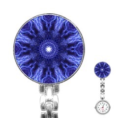 Tech Neon And Glow Backgrounds Psychedelic Art Stainless Steel Nurses Watch by Amaryn4rt