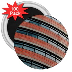 Architecture Building Glass Pattern 3  Magnets (100 Pack) by Amaryn4rt