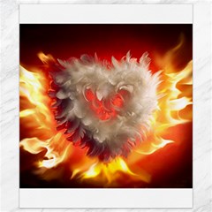 Arts Fire Valentines Day Heart Love Flames Heart Canvas 8  X 10  by Nexatart