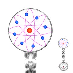 Atom Model Vector Clipart Stainless Steel Nurses Watch by Nexatart