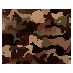 Background For Scrapbooking Or Other Camouflage Patterns Beige And Brown Double Sided Flano Blanket (medium)  by Nexatart