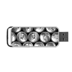 Black And White Doses Cans Fuzzy Drinks Portable Usb Flash (two Sides) by Nexatart